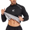 LAZAWG Sauna Jacket for Men Long Sleeves Short Side Zip