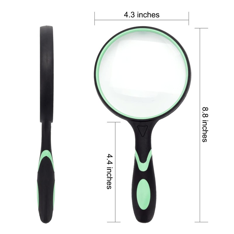 Large Magnifying Glass 5X Handheld Reading Magnifier for Seniors &