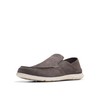 Clarks Men's Flexway Easy Moccasin, Dark Grey Suede, 11