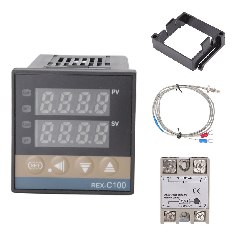 Digital PID Thermostat Temperature Controller Long 100V‑240V and 3.3ft M6