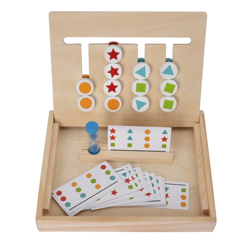Children Educational Toy Four Color Wooden Blocks Logical Thinking Training