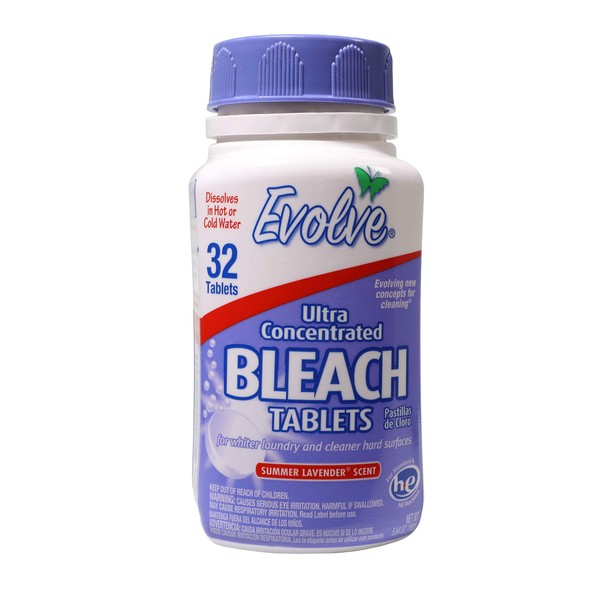 Evolve Concentrated Bleach Tablets, 1- 32ct (Summer Lavender)