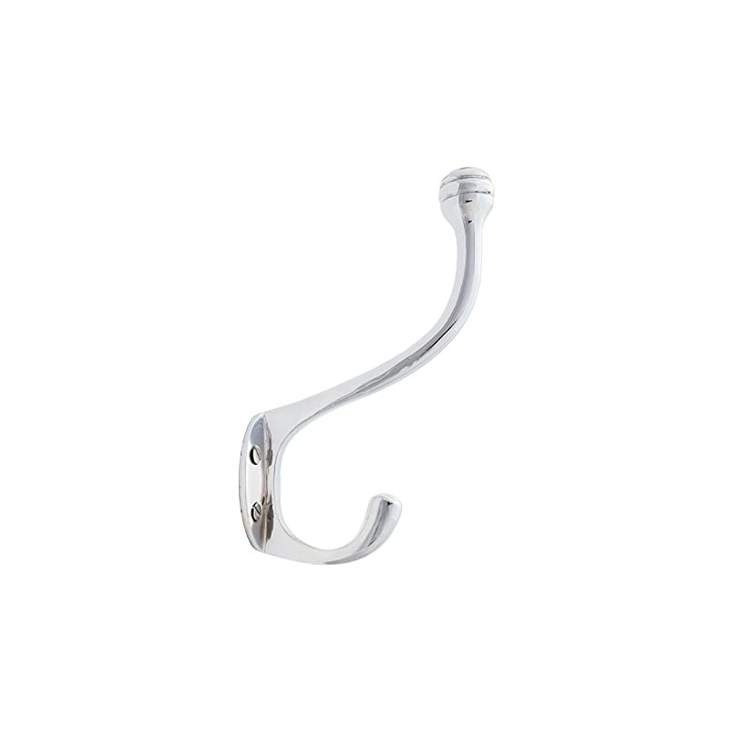 Castelion® Large Chrome Single Hook | Victorian Hat and Coat