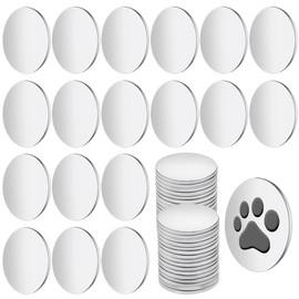 WEBEEDY 100 PCS Stainless Steel Disc Stainless Steel Circular Plate Disc Blank Metal Strike Flat Round Plate for Crafts Metal Stamping and Jewelry Making(19x1.3 mm/0.75x0.05 Inch)