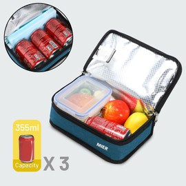 MIER Small Lunch Bag for Kids & Adults Compact Insulated Lunch Box Portable Thermal Mini Cooler for Work School Travel, Ocean Depths