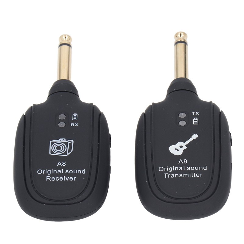 Electric Guitar Transmitter Receiver Set 6.35mm Rechargeable Wireless Guitar System