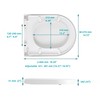 SADALAK D/U Shape Toilet Seat,Soft Close and Quick-Release for Easy