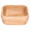 Rubber Wood Salad Bowl Handcrafted Simple Stylish Square Bowl Tableware