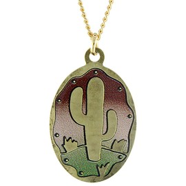 Earth Dreams- Saguaro Sunshine Necklace (Brass)