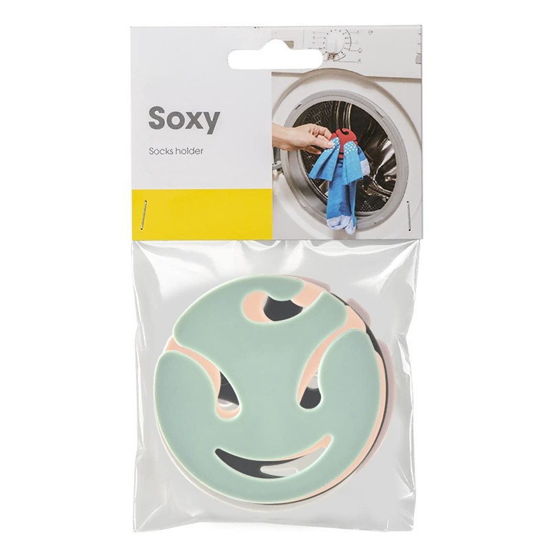 15 Soxy Plastic Sock Clips Light Pink, Anthracite, Mint, Light