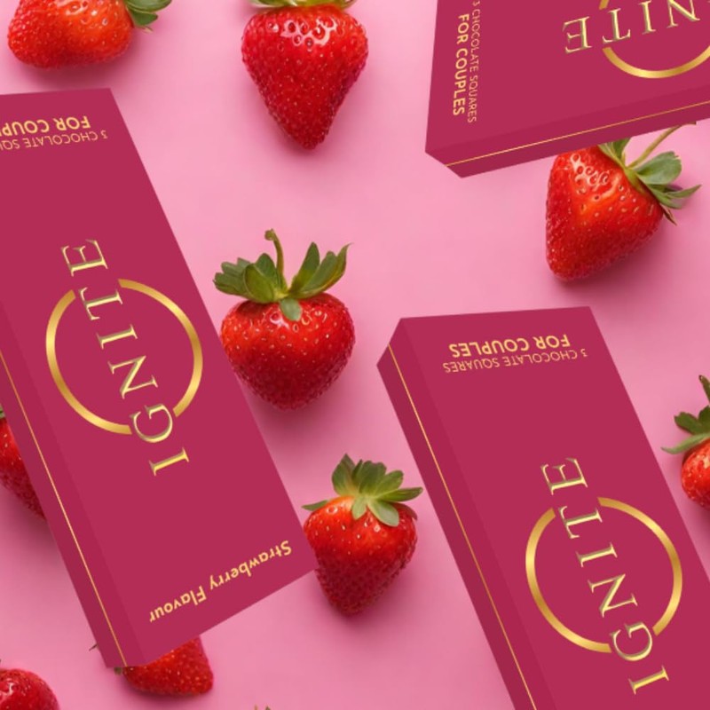 Ignite Chocolate Bars - Premium Strawberry flavor Chocolate Squares for