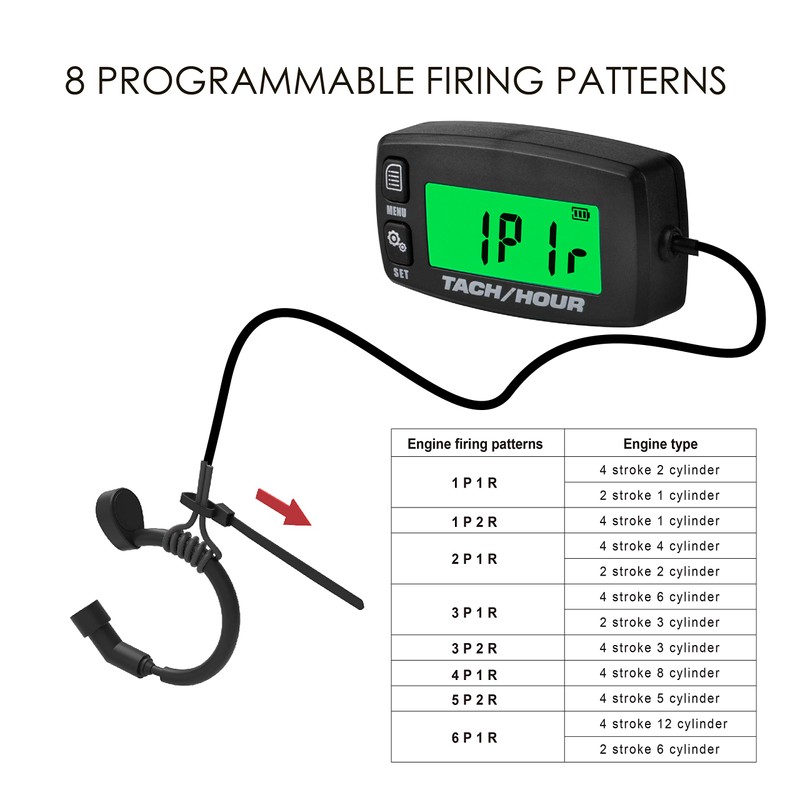 Jayron JR-HM032R Inductive Operating Indicator for Tachometer with Induced Operating