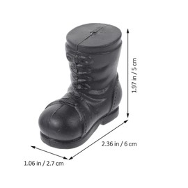 Luxshiny 10pcs Miniature Santa Shoes Mini Santa Claus Boots Tiny Gnome Shoes Black Snowman Boots Model for DIY Crafts Xmas Decoration