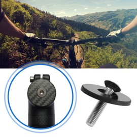 The Lord of the Tools Carbon Fiber Headset Top Cap with Steel Screw M6 x 35mm for 1-1/8 Inch Bicycle Steering Tubes MTB Road Bike Parts Cycling Components