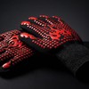 QUANSHANGJU Heat Resistant Silicone Non-Slip Long BBQ Gloves
