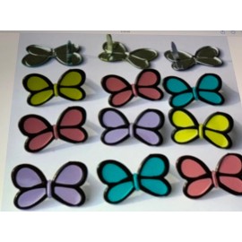 Eyelet Outlet BRADS MULTI-COLOR BUTTERFLIES  BRADS 12 PCS BUTTERFLIES BUTTERFLY