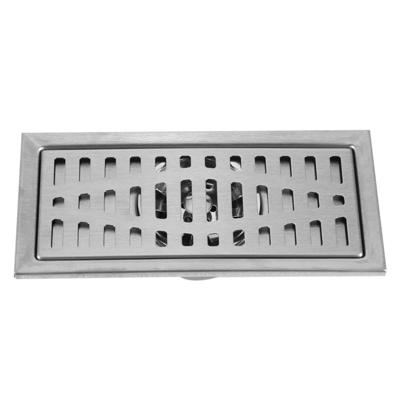 Floor Drain 20 x 10 cm Rectangular Stainless Steel Floor