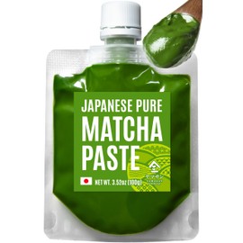 YAMASAN KYOTO UJI Pasta de matcha pura japonesa, práctica para hornear y cocinar, fácil de agregar color y sabor a matcha, sin                        