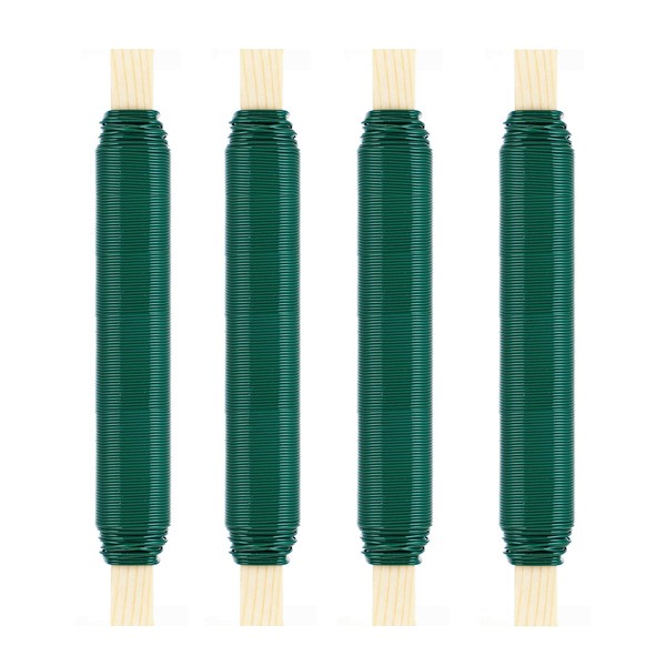 Set of 4 Green Binding Wire, Sturdy Flower Wire, 0.65