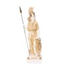 Athena with Owl Medusa Holding Sign Greek Goddess Alabaster Statue
