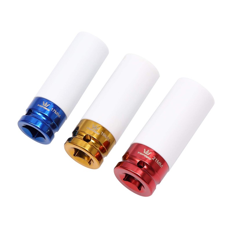 TOPWAY Alloy Wheel Impact Socket Set 3pc 1/2"Sq Drive
