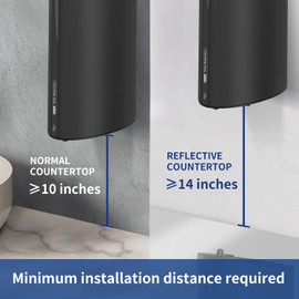 anydry Commercial Automatic Liquid Soap Dispenser Wall-Mounted 29fl.oz/850ml Large Capacity Model 1209 Black