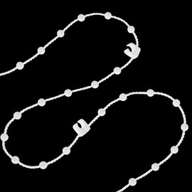 1pcs 10 Meter 100 clips Vertical Blind Bottom Chain for 3.5 Inch/ 89mm Slats,Durable Plastic vertical blind chain,Vertical Blinds Repair Parts,Blind Bottom Chain Slats Ideal for Repair