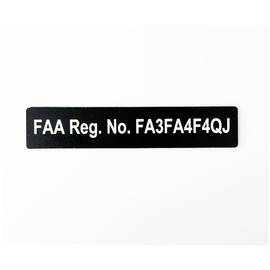 Drone Case Label - FAA Registration Number, Property Of, Name, Number, Department ID - For Hard Sided Cases - Comfort House # J0651