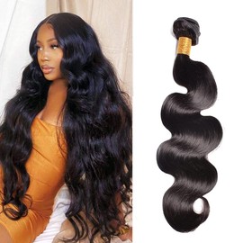 HeioWuio Body Wave Brazilian Remy 1 Bundles Hair Extensions For Women Weaves Double Weft Human Bundles 16 Inch