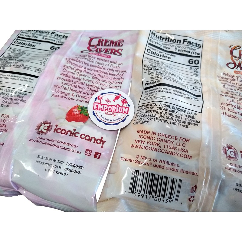 Creme Savers - Orange and Creme Strawberry and Creme -