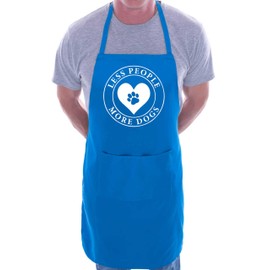 Print4U Apron Less People More Dogs Dog Lovers Gift Dog For Life Gift Blue