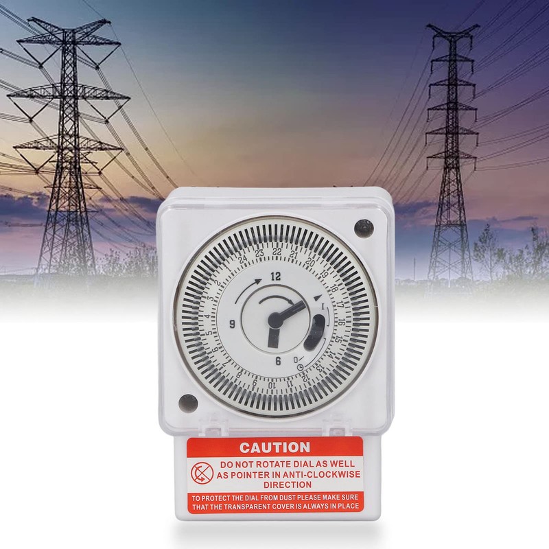 Mechanical Timer, AC 220 V Analogue Timer 24 Hours 15