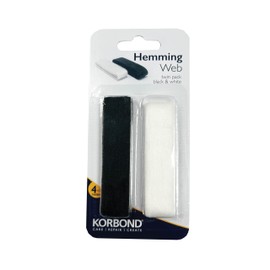 Korbond Black & White Hem Tape - 8m x 2cm - 4m Black + 4m White Hemming Web - NO SEWING