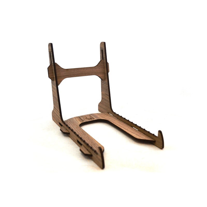 Vinyl Record Storage and Display Stand for 25-50 Records, Walnut