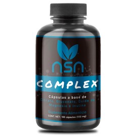 NSN | Magnesio Complex con 100 Dosis | Triple Sinergia: Citrato, Gluconato y Óxido con Inulina de Agave | Formulado por la Dra. Friné Velázquez | Alta Absorción y Pureza con Pruebas de Laboratorio Reales