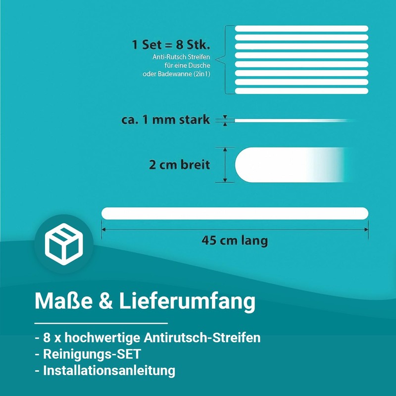 Non-Slip Strips for Showers and Baths Transparent / Self-Adhesive