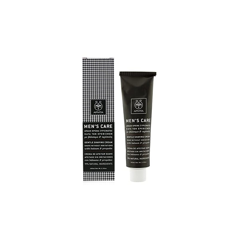 APIVITA MENS CARE Gentle Shaving Cream with hypericum & propolis