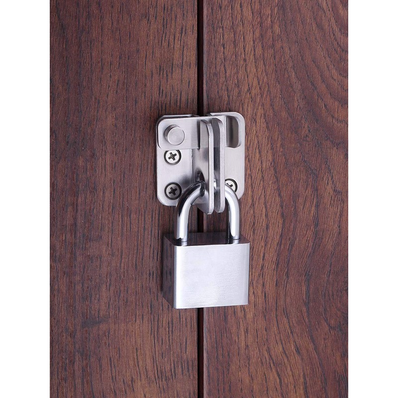 YUOIP® Hasp Latch Gate Bolt Lock Door Bolts Stainless Steel
