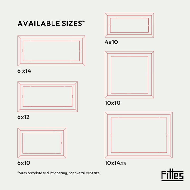 Fittes Modern Framed Wall Vent Cover 6x10 Inch, DIY AC
