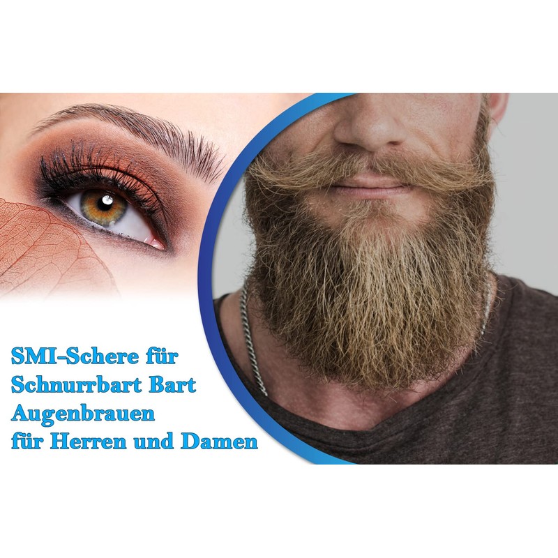 SMI Beard Scissors for Men, Moustache Scissors, Eyebrow Scissors, Small