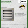 Byson 8"x 8" Aluminum Gable Vent - Anodized Aluminum Louvered