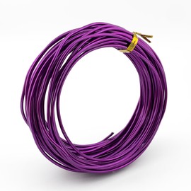 AEAOA 11 Yard Aluminum Wire Bendable Metal Wire Jewelry Craft Wire Beading Floral Making Jewelry Making Doll Making (18 Gauge, Purple)