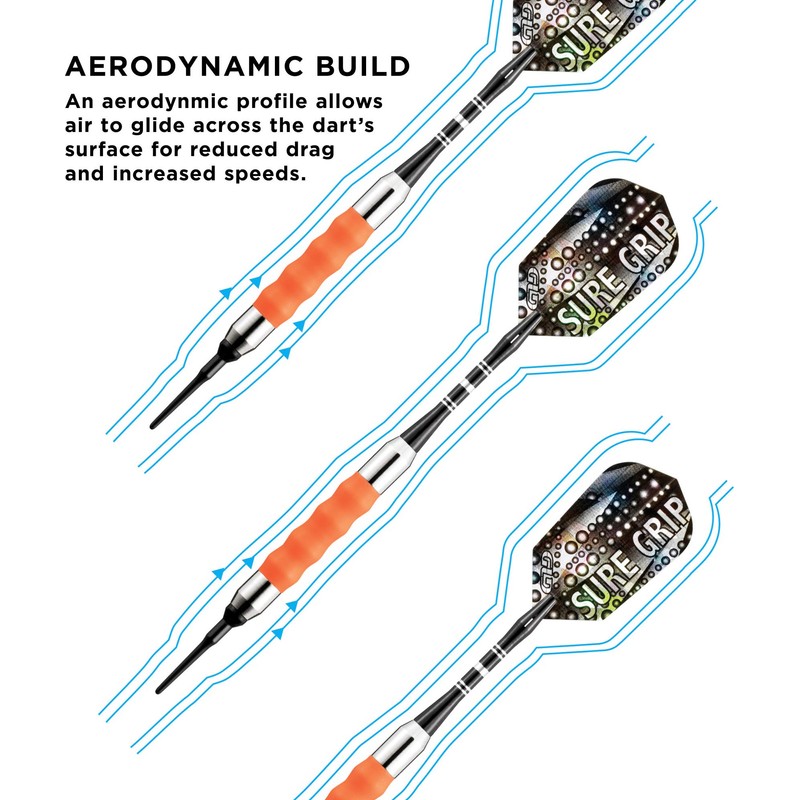 Viper Sure Grip Soft Tip Darts, Orange, 16 Grams