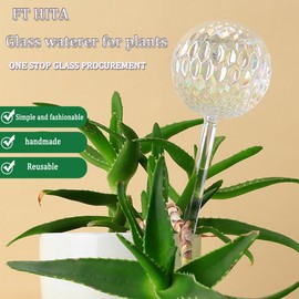 FT HITA Plant Watering Ball 4 Packs Automatic Watering Pot Potting, Automatic Watering Ball for Indoor and Outdoor Plants, Glass Watering Ball Suitable for Plant Lovers