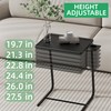Adjustable TV Tray Table for Breakfast & Dinner - Black