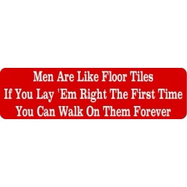 USA Biker Goods Men Are Like Floor Tiles If You Lay 'em Right The First Time Helmet Sticker Y