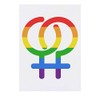 'Lesbian Symbol' Temporary Tattoo - Water Resistant, Skin-Safe, Non-Toxic Transfer