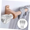 Operitacx 6pcs Curtain Rod End Caps Durable Plastic Drapery Finials