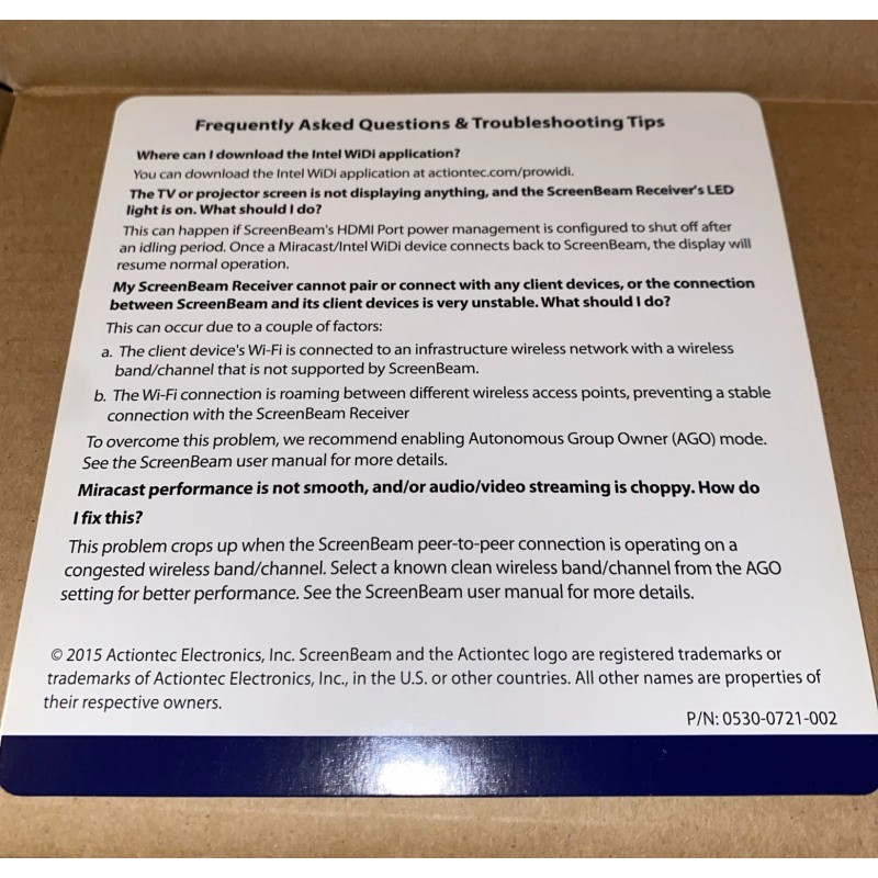 Action-Tec ACTIONtec ScreenBeam Series Pro Business Edition-SBWD10