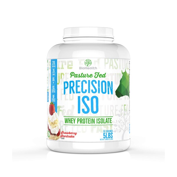 Precision ISO Strawberry Shortcake (5lb) | 27g Whey Protein Isolate | Non-GMO | Sugar Free | 70 Servings